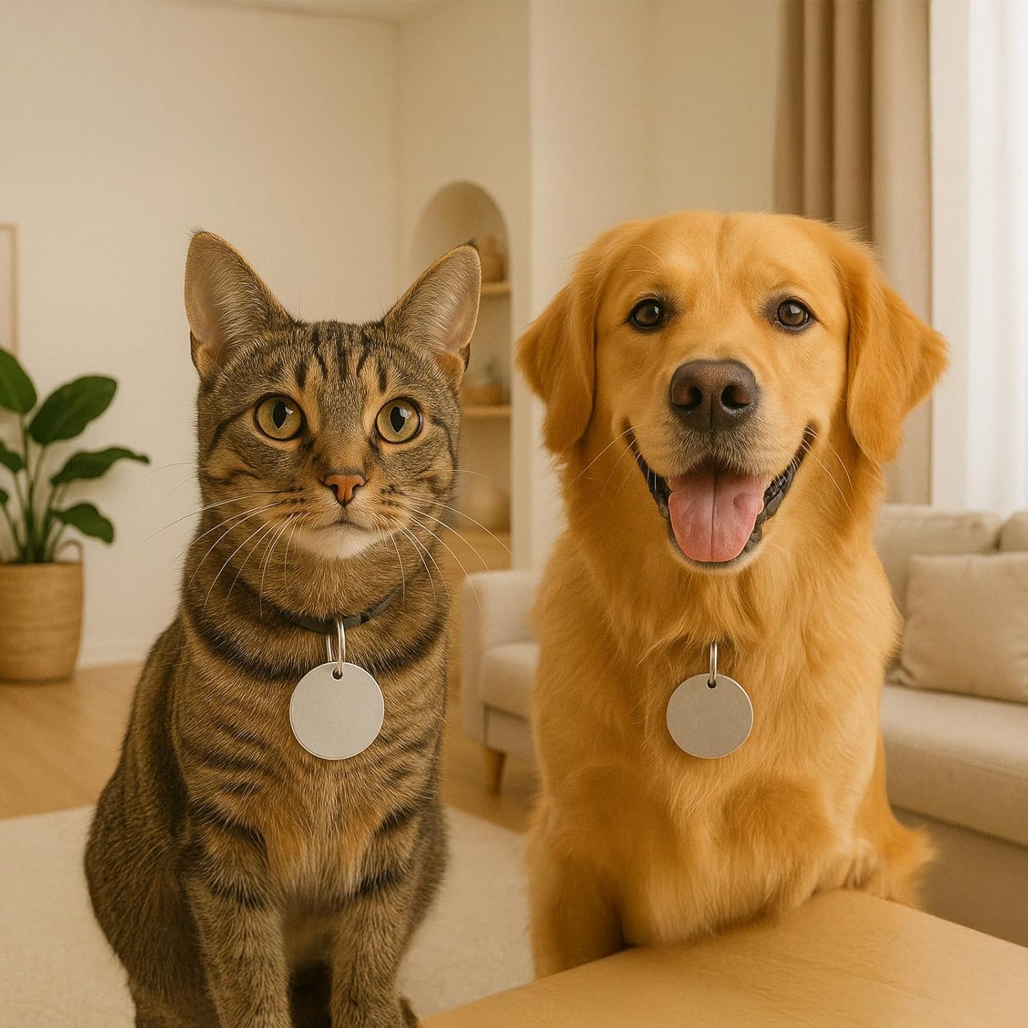 100pcs Round Metal Blank Dog Tags for Stamping Stainless Steel Key Tags for Engraving, Metal Stamping Blanks with Hole 1.2 Inch Silver Round Blanks with Key Rings for Pet Dog Id Tag Jewelry Making - Image 5