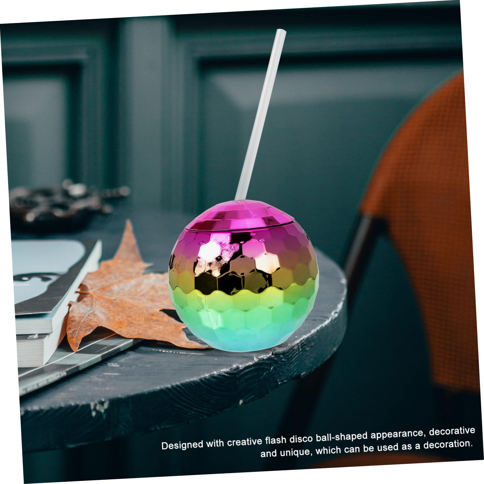 Alipis 2pcs Ball Straw Cup Wear-resistant Straw Cup Beer Cup Nightclub Cup Wine Cup with Lid Tumbler Cocktail Decorations for Drinks Delicate Straw Cup Girl Spherical Plating Ball