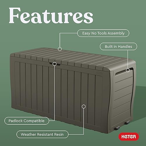 Vista 34 de Keter Gallon - Caja de resina para todo tipo de clima, Marrón