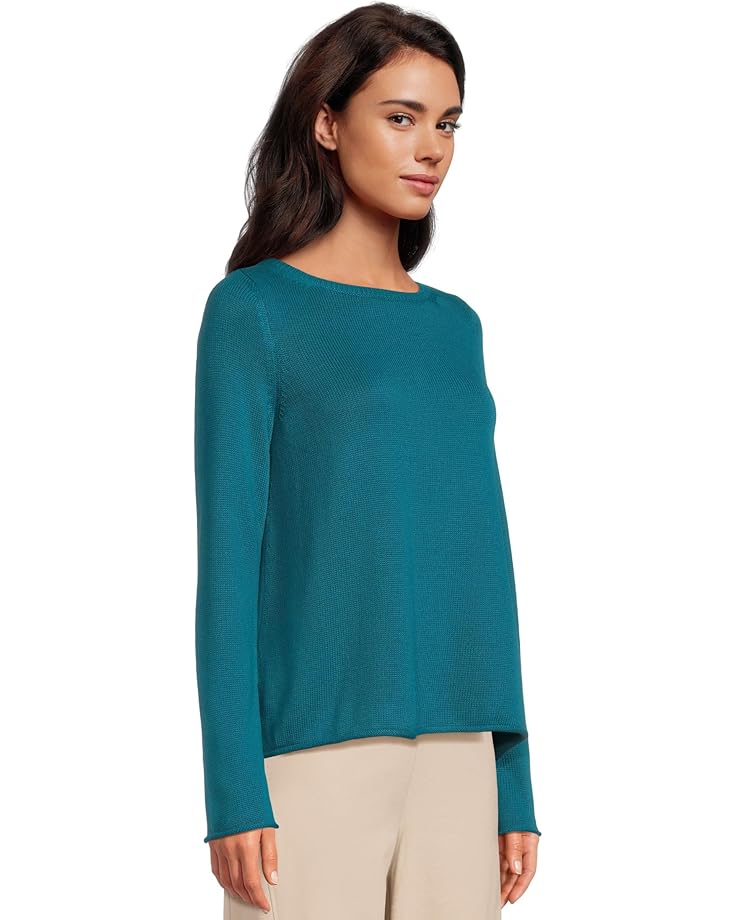 Eileen Fisher Petite Peruvian Cotton Blend Bateau Neck Sweater - #2 of 5
