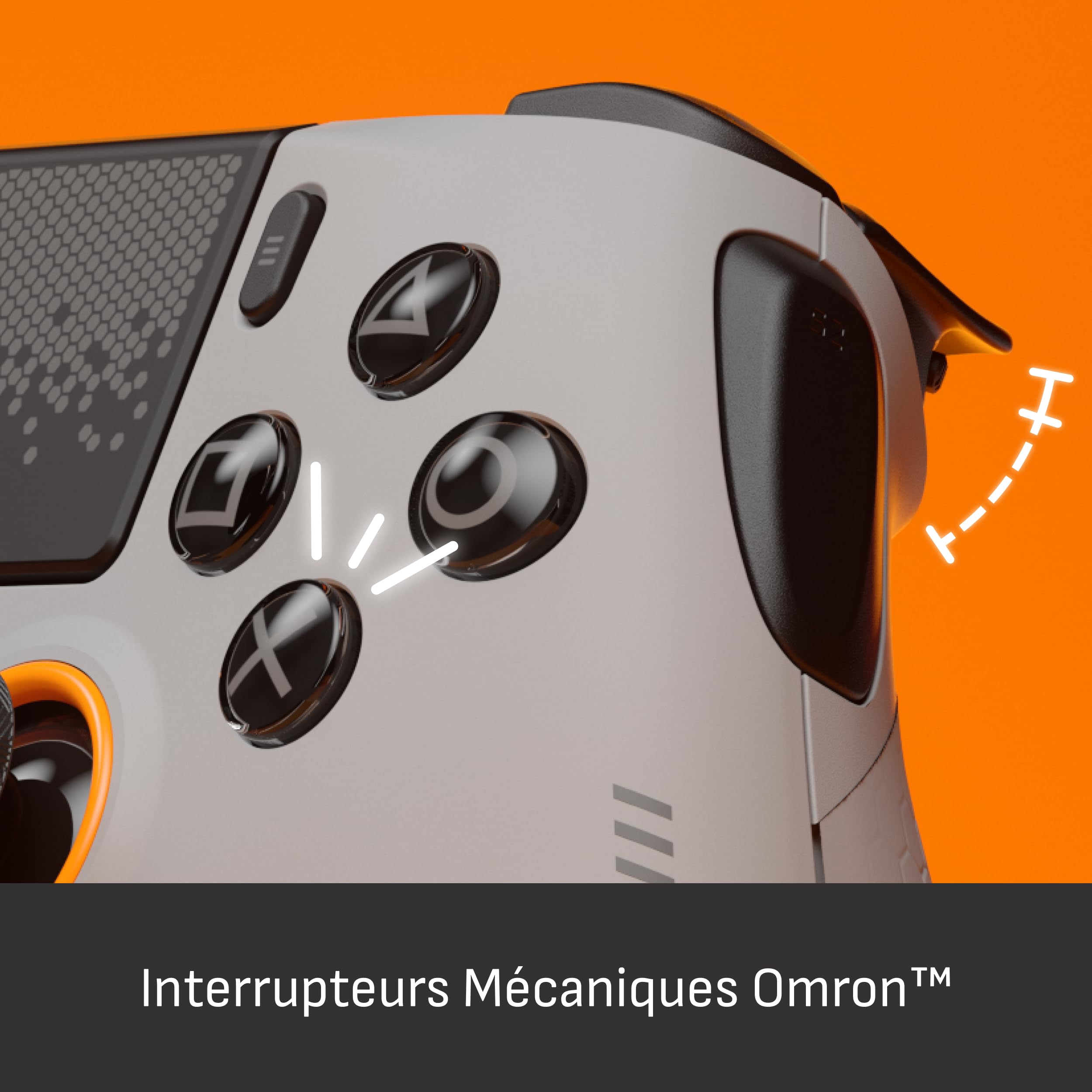 SCUF OMEGA PS5 Manette Performance Sans Fil – TMR Anti-Drift – Gris Clair | Licence Officielle, 11 Entrées Personnalisées, Gâchettes Instantanées, Basse Latence, Joysticks Endurance TMR – Compatible PC