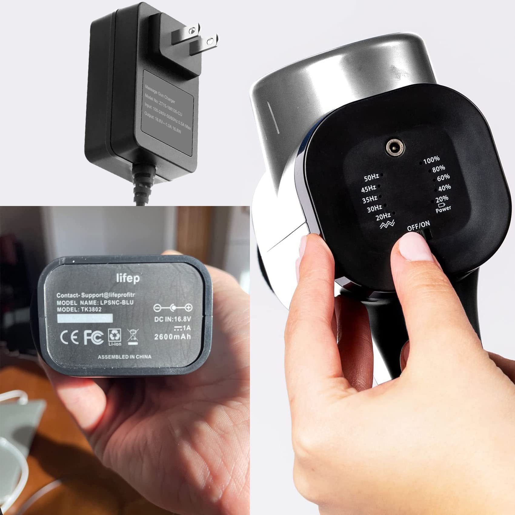 Amazon | 16.8V マッサージガン充電器 筋膜リリース器充電器