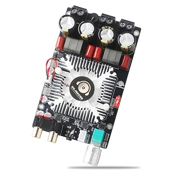 DAJUNGUO ZK-2202 Class D Amplifier Board, TPA3251 Chip, 220W2 Stereo/350W Bridged DIP Switch, RCA/AUX/XH2.54-3P Inputs, DC12-36V with Cooling Fan