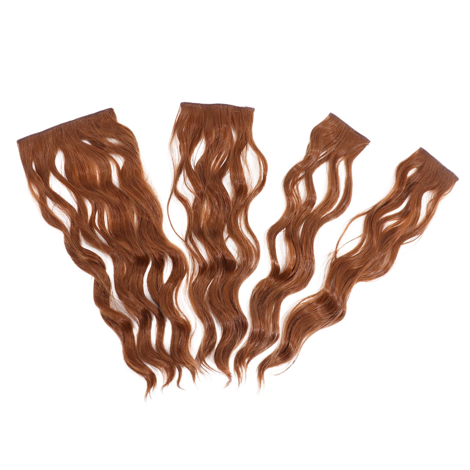 BESTYASH Extension Clip in Chioma Ricci in Seta ad Alta Temperatura 4 Pezzi per Donne, Facile da Applicare e Si Fonde Naturalmente i Chioma Propri