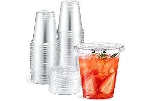 Eupako 8 oz Vasos Desechables con Tapa - Juego de 50 Pares