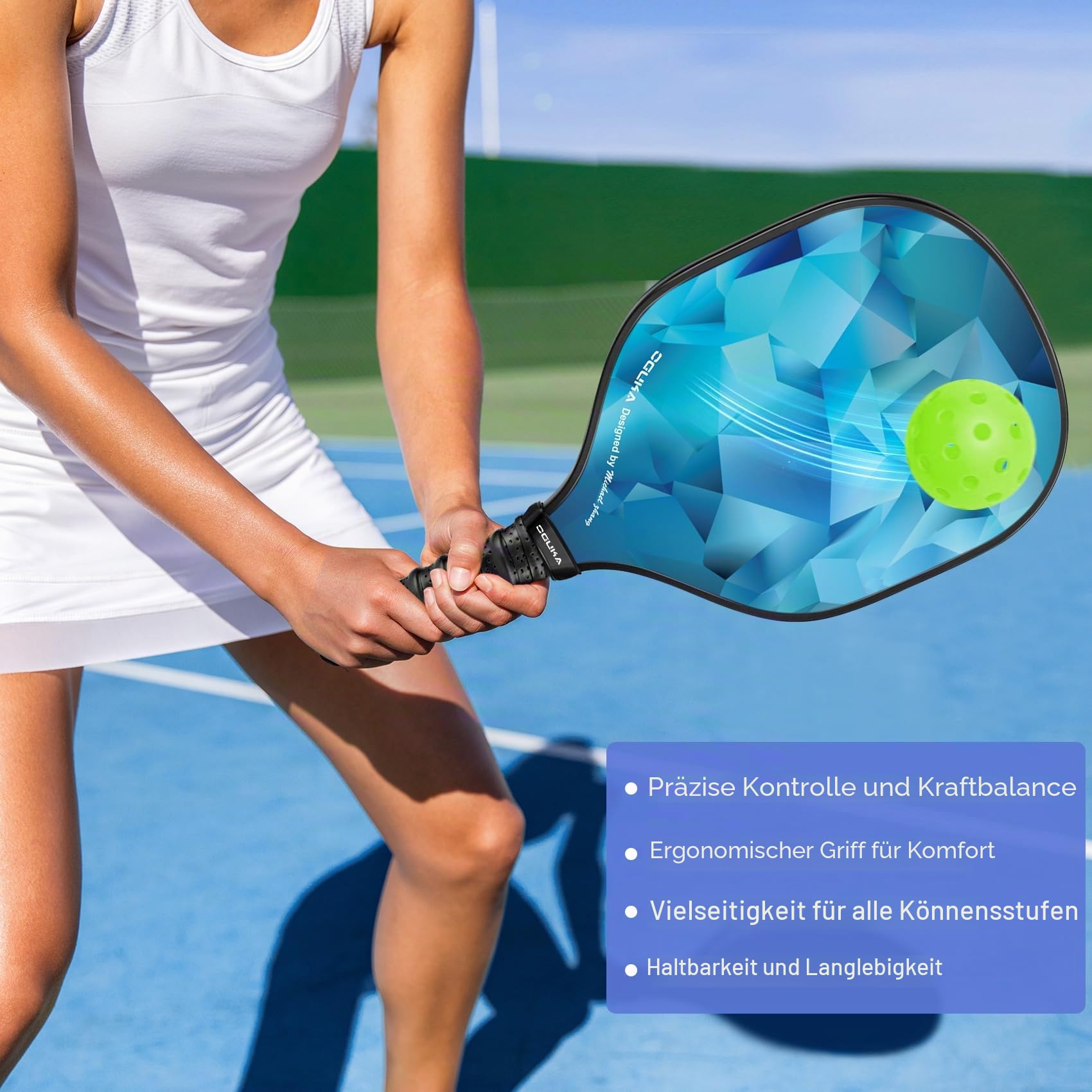 Pickleball-Paddel, USAPA-zugelassen, leichte Pickleball-Paddel, 4 Pickleball-Bälle, 4 kühlende Handtücher und Tasche, Premium-Pickleball-Schläger, Geschenke für Anfänger und Profis