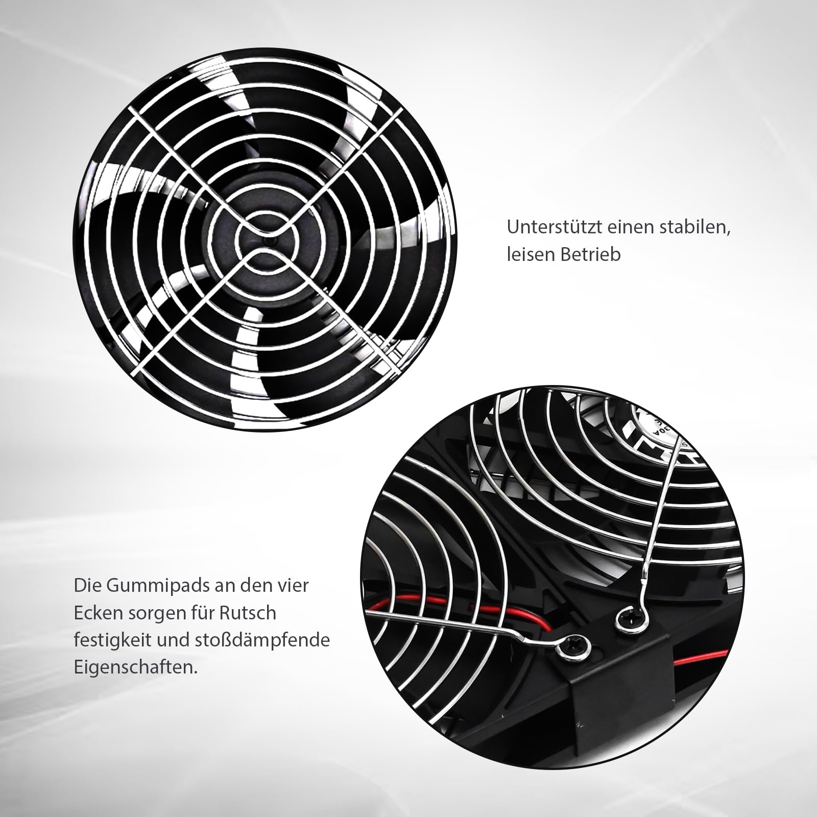 Hoypeyfiy Juego de 3 ventiladores de PC de 120 mm con regulación de velocidad, ventilador axial de 12 V/220 V con doble rodamiento de bolas y carcasa PBT, ventilador silencioso para ordenador de PC