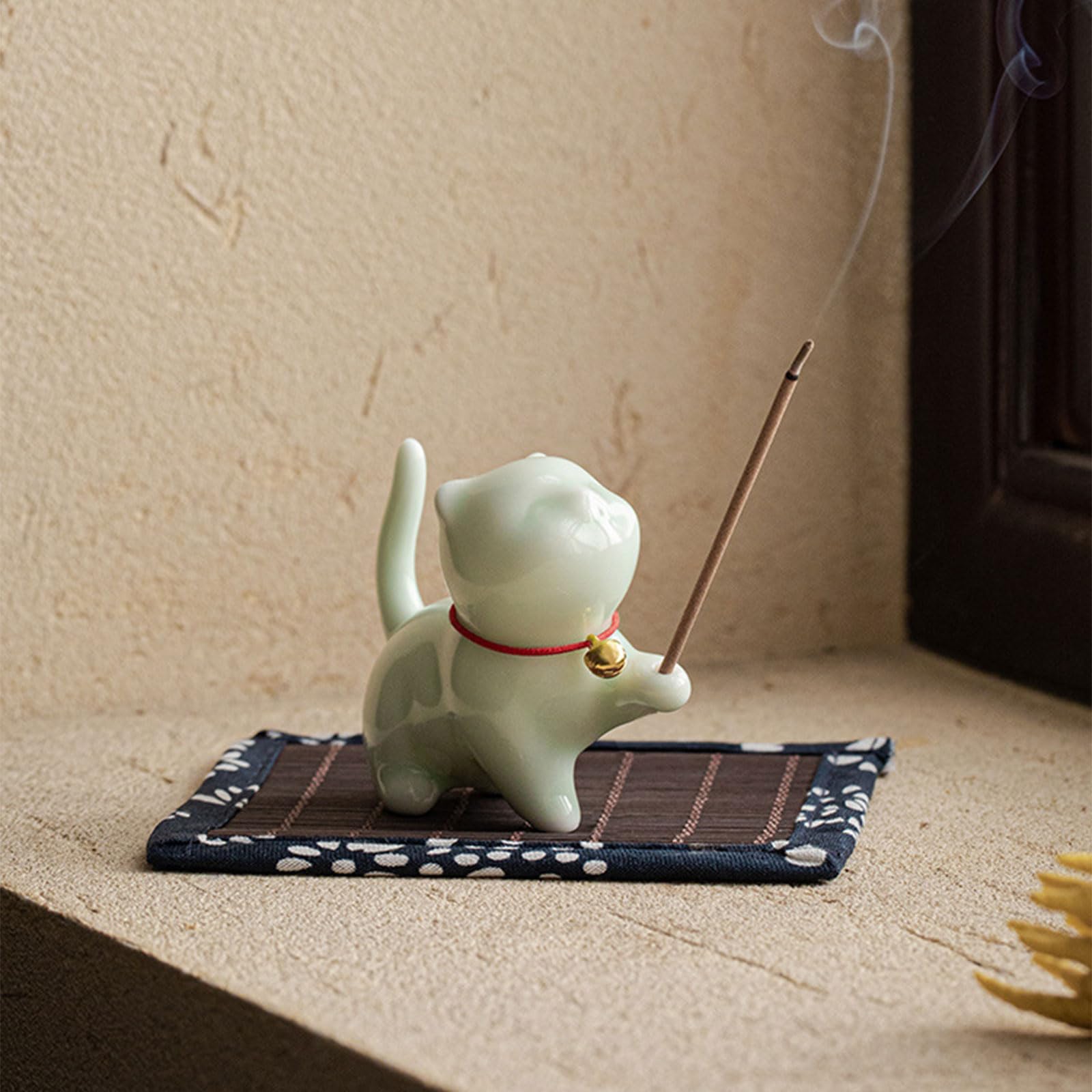 Simpatico Porta Incenso a Forma di Gatto - Bruciatore Incenso Zen