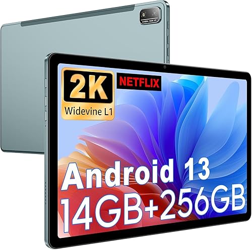 Lastest 2025 Android Tablets, 11" Android 13 Tablet with Octa-core Processor, Ultra Slim 14(8+6GB) RAM+256GB ROM+512GB Expand, BT 5.0, Dual Camera, 2000x1200 HD IPS, 7500mAh Battery