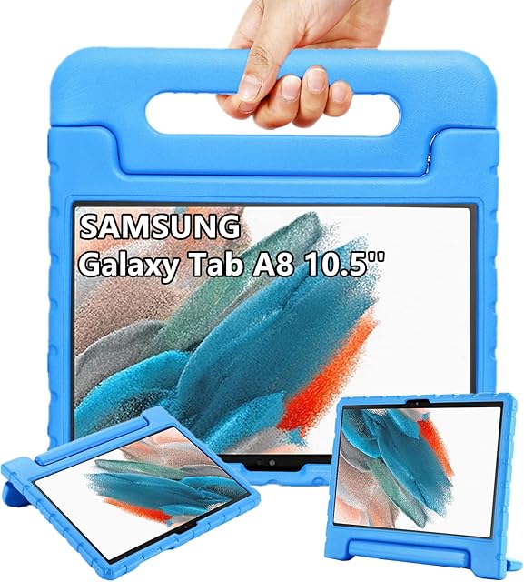 KAVON for Samsung Galaxy Tab A8 10.5 inch Case 2022, SM-X200/SM-X205/SM-X207 Lightweight Protective Handle Cover Convertible Shockproof Tablet Cover for Samsung Galaxy Tab A8 2021 (Blue)