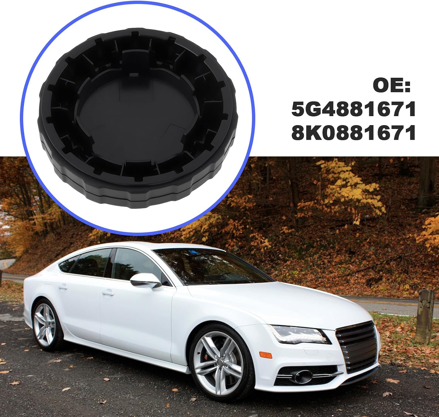 Car Front Seat Adjuster Rotary Knob 5G4881671 Compatible with VW Compatible with Audi 2013-2017, 8K0881671