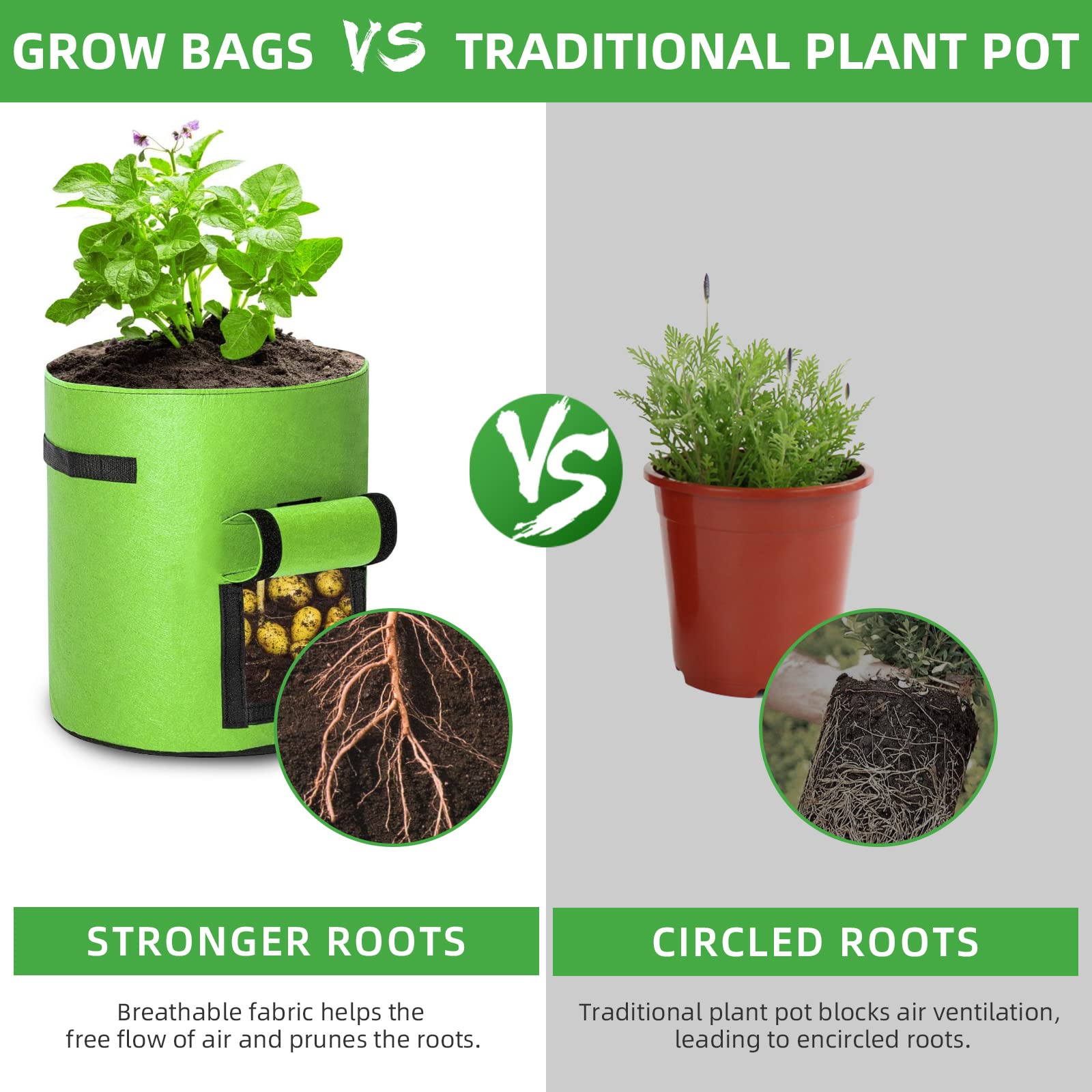 6 Sacchetti Per Coltivazione Di Piante Di Pomodori, Fragole, Da - Foto 8