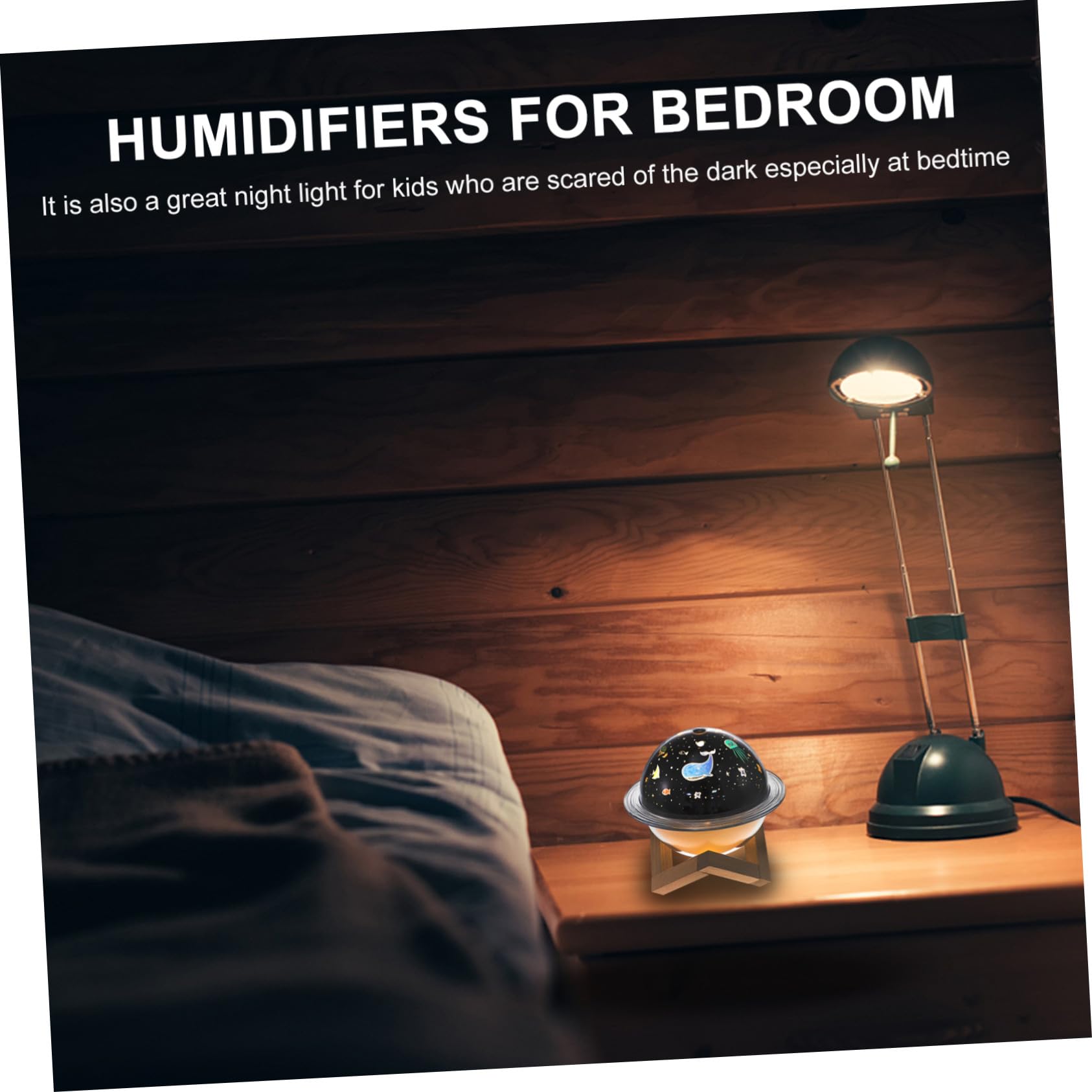 Gatuida Umidificatore LED Piccolo per Notte Luce Colorata, Capacità 250ml, Spruzzo Continuo e Doppia Modalità Nebbia, Silenzioso la Camera da Letto