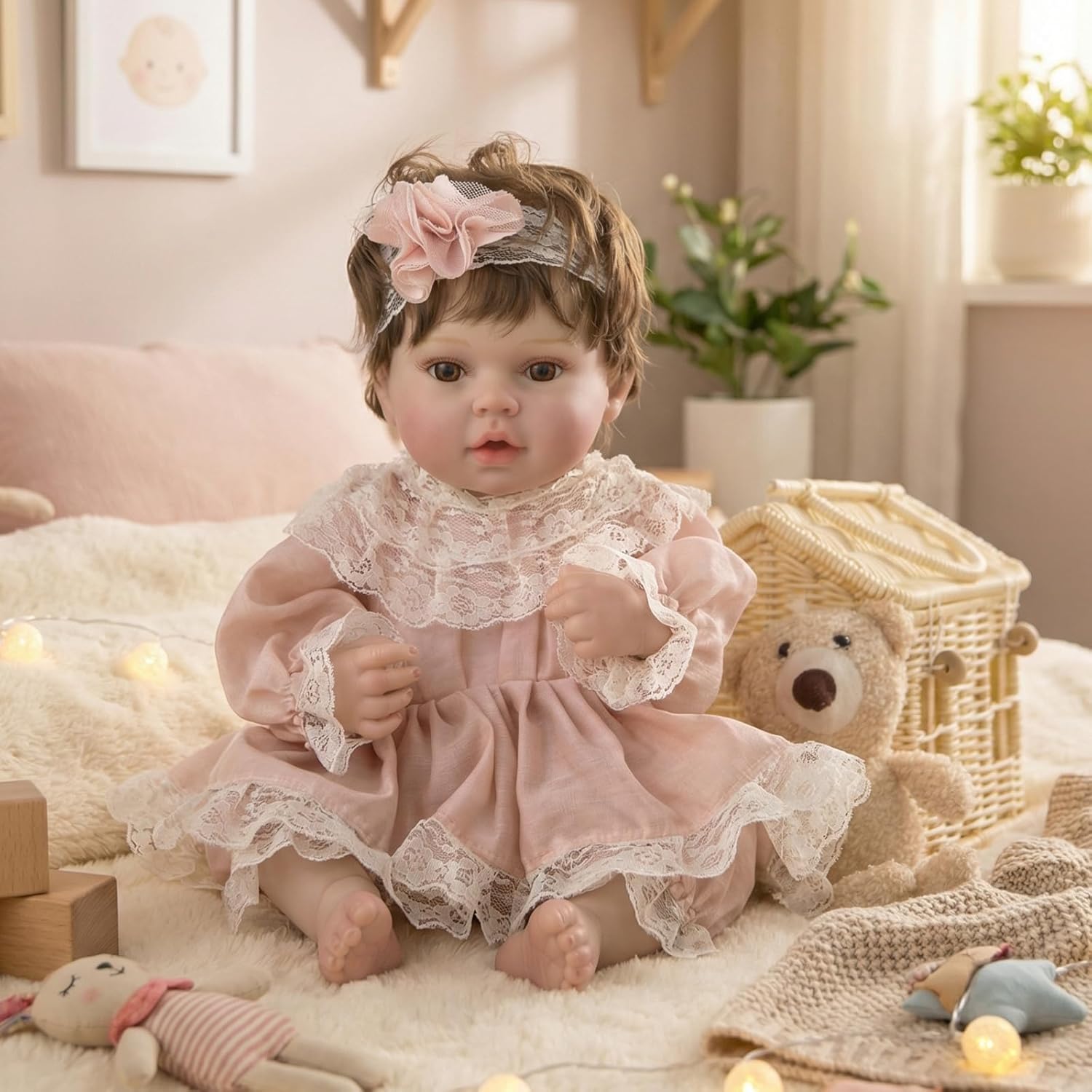20inch Realistic Cute Baby Doll, Lifelike Baby Dolls that Look Real, with Accessories, A Wonderful Gift for Kids at Least 3 Years Old, and Adult Doll Lovers/Collectors