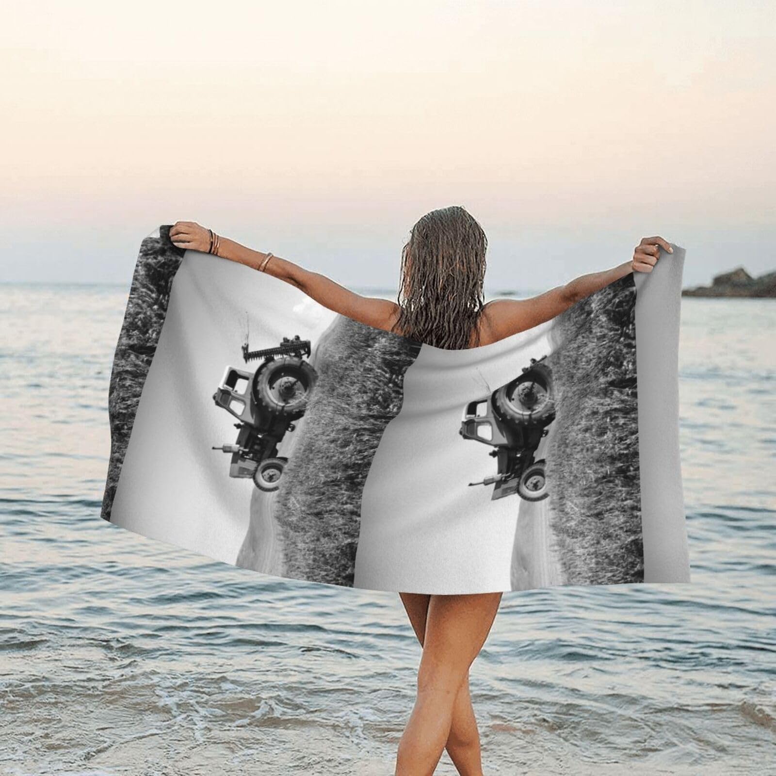 LSRCPD Tractor Agriculture Tranquil Microfibre Towel Bath Towel Beach Towel,Print Soft Warm Absorbent Personalised Towel Quick Dry