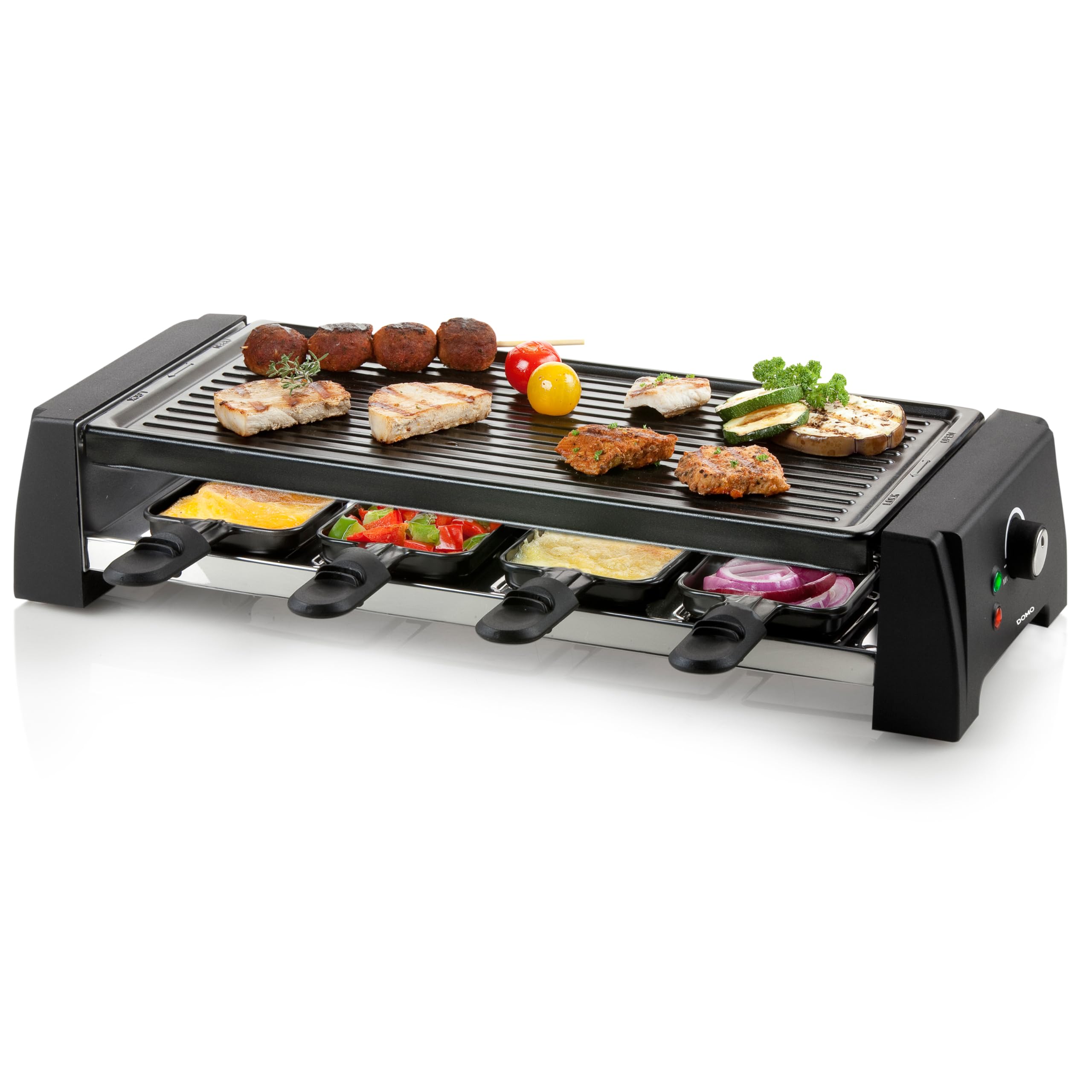DOMO DO9189G Raclette 8p gril + pierre à cuire