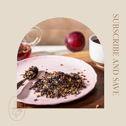 Vista 93 de Rishi Tea Mystic Mint - Té de hierbas orgánico, sin cafeína, hojas sueltas, mezcla de menta calmante – 16 onzas, más de 55 porciones
