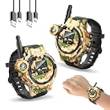 Walkie Talkies for Kids Rechargeable 2 Pack, Long Range Camo Walkie Talkie for Boys Age 8-12, Wrist Walkie Talkie Spy Watches for Kid, Kids Walkie Talkies 2 Pack for Christmas Birthday Gift