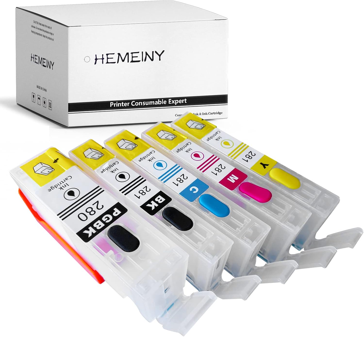 PGI-280XXL CLI-281XXL Empty Refillable Ink Cartridges Compatible with Pixma TR8620 TR8622 TR7620 TS6220 TR8520 TS9520 TS6120 TR7520 TS9521C TS6320 TS702 Printer