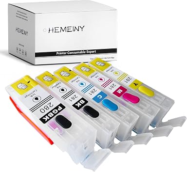 PGI-280XXL CLI-281XXL Empty Refillable Ink Cartridges Compatible with Canon Pixma TR8620 TR8622 TR7620 TS6220 TR8520 TS9520 TS6120 TR7520 TS9521C TS6320 TS702 Printer