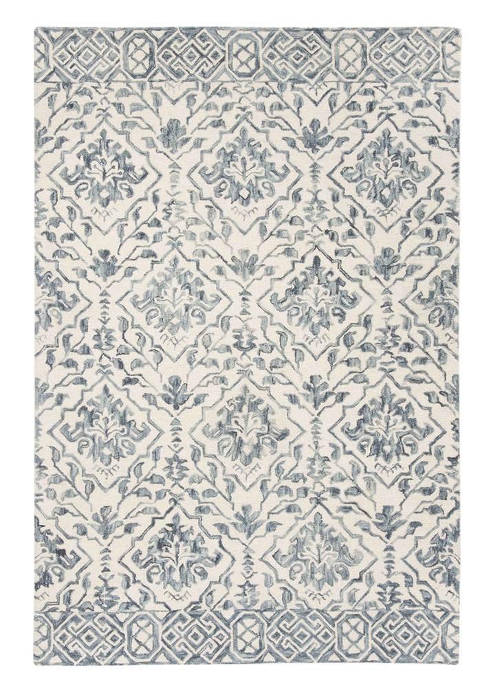 SAFAVIEH Dip Dye Collection 5' x 8' Blue/Ivory DDY901M Handmade Premium Wool Area Rug SIMILAR TO PHOTO