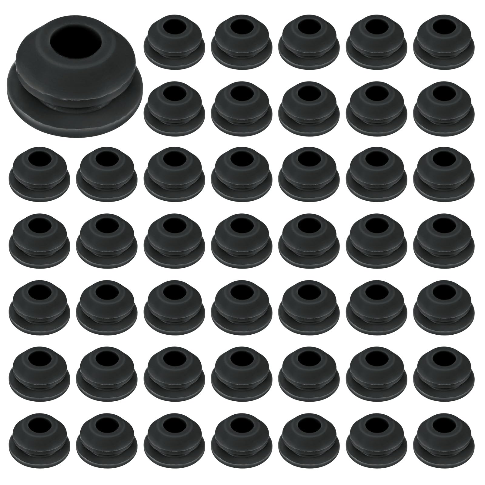 M METERXITY 50-Pack Silicone Hole Plugs, Snap in Locking Hole Plugs for 6.5-7mm Hole