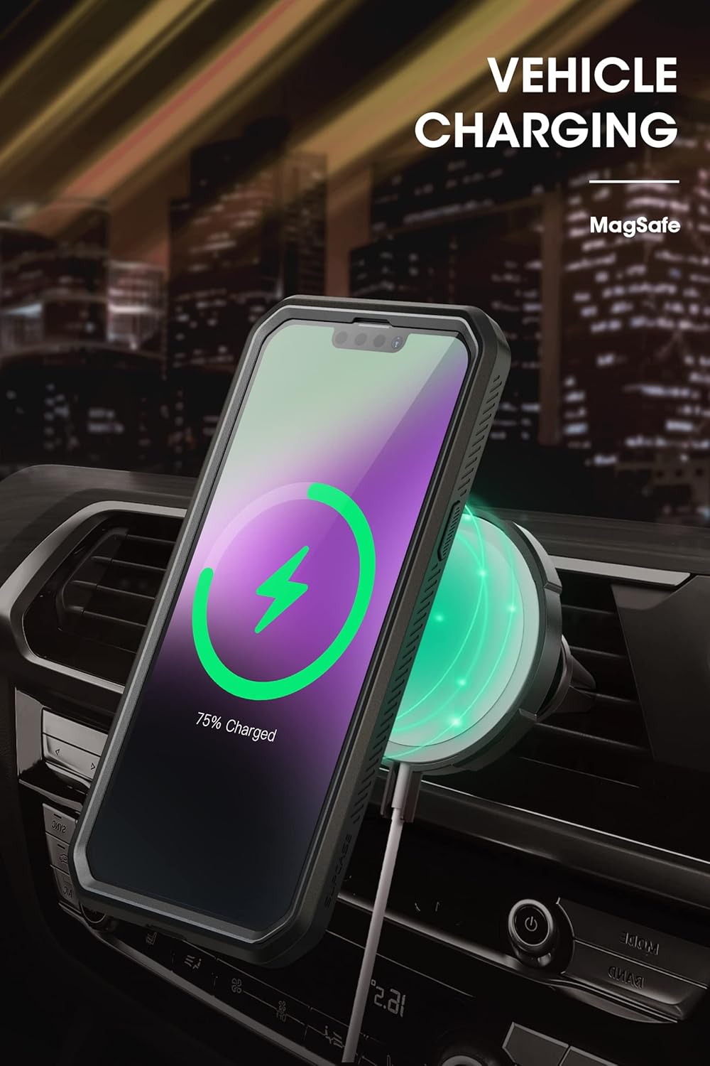 SUPCASE for iPhone 14 Plus Case with Stand (Unicorn Beetle Pro Mag), [Compatible with MagSafe] [Built-in Screen Protector & Belt-Clip] Rugged Magnetic Protective Phone Case for iPhone 14 Plus, Black