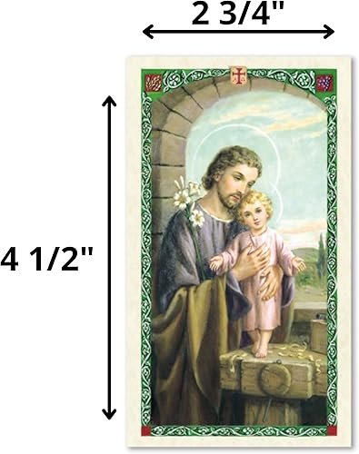 Miniatura 2 de MUDHEN Tarjetas de oración laminadas de San José, paquete de 25, HC9-036EF