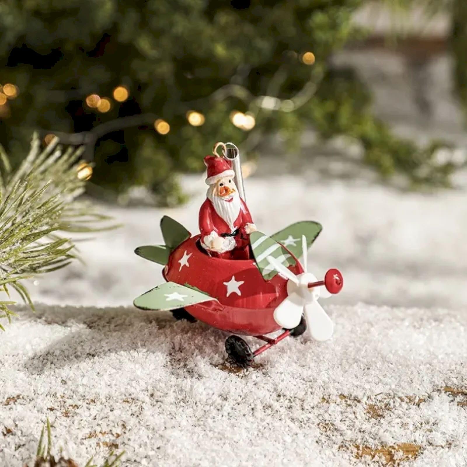 Ornamento Albero Di Natale 2024 Pupazzo Di Neve In Metallo Argento - Girevole Con Ciondolo E Sacchetto Regalo
