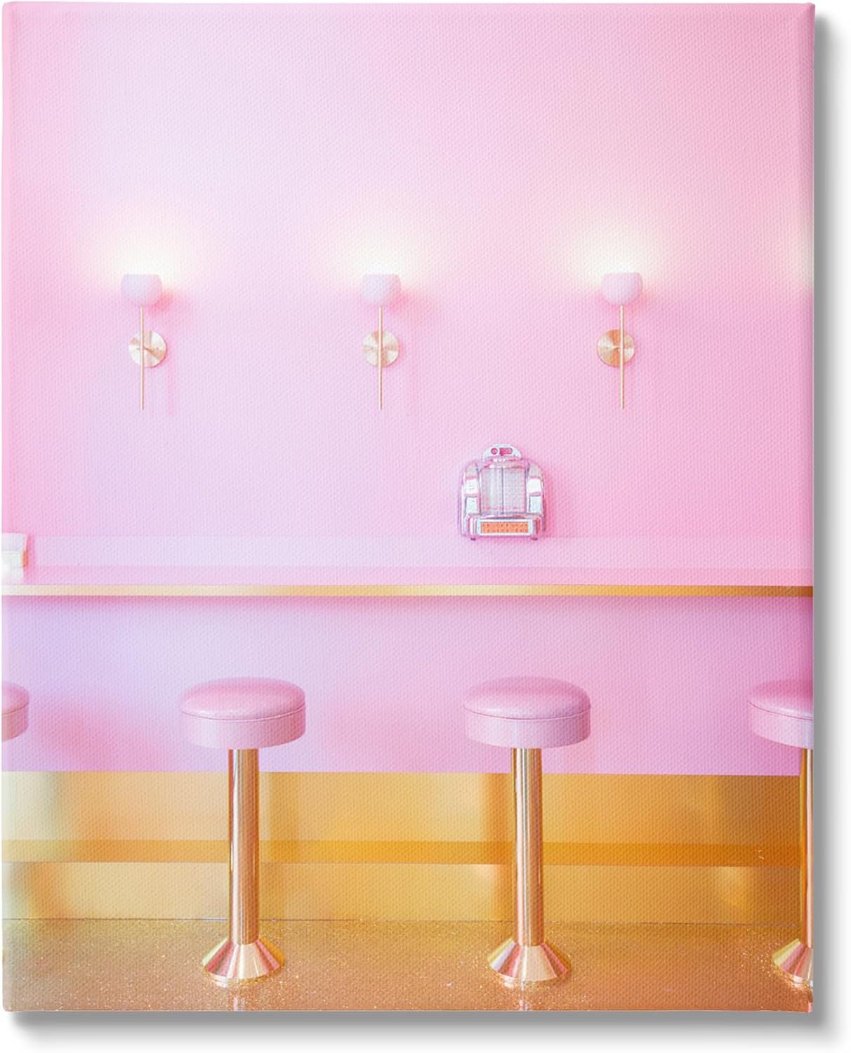 Stupell Industries Pastel Pink Diner Canvas Wall Art by LISH Creative