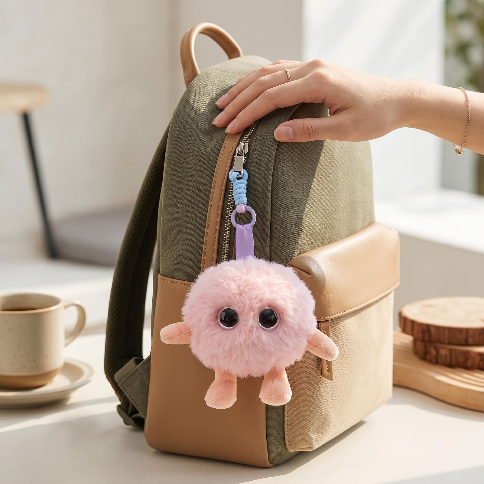 LICAEVEY Giocattolo di Peluche Intelligente AI, Animale di Peluche Educativo Interattivo con Traduzione Vocale in Tempo Reale in 66 Lingue per L'apprendimento dei Bambini (Rosea)
