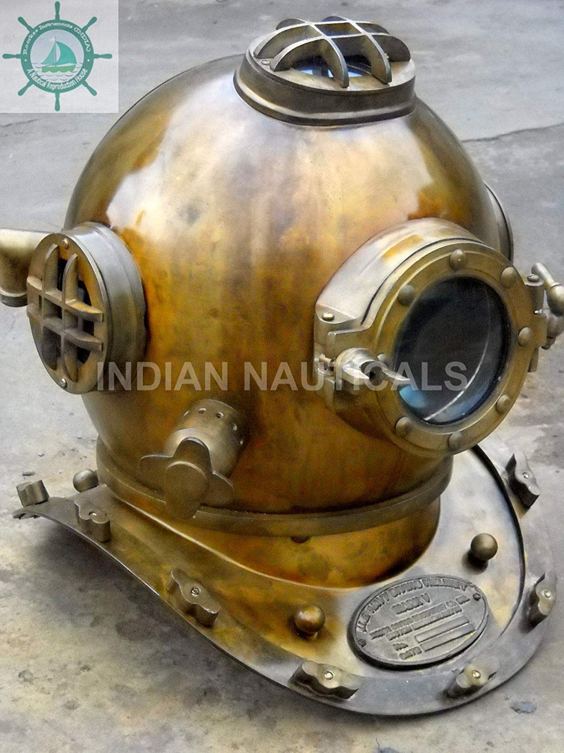 Marine Vintage Boston Mass Antique U.S Navy Mark V Diving Divers Helmet