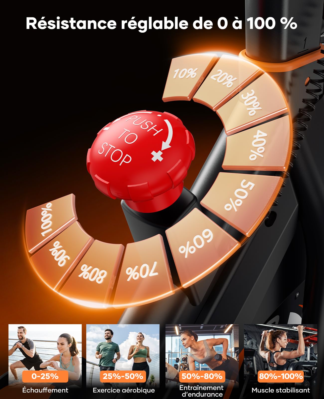 TOPUTURE Vélo d'Appartement Magnétique Connecté APP, Résistance Réglable Silencieux, 160KG