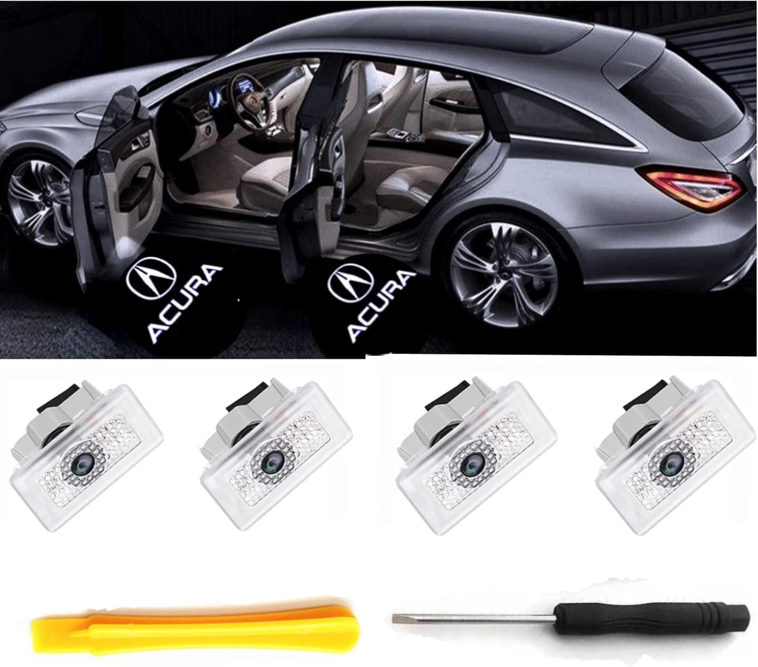 Dashadao 4PCS Car Door Logo Projector Lights Compatible