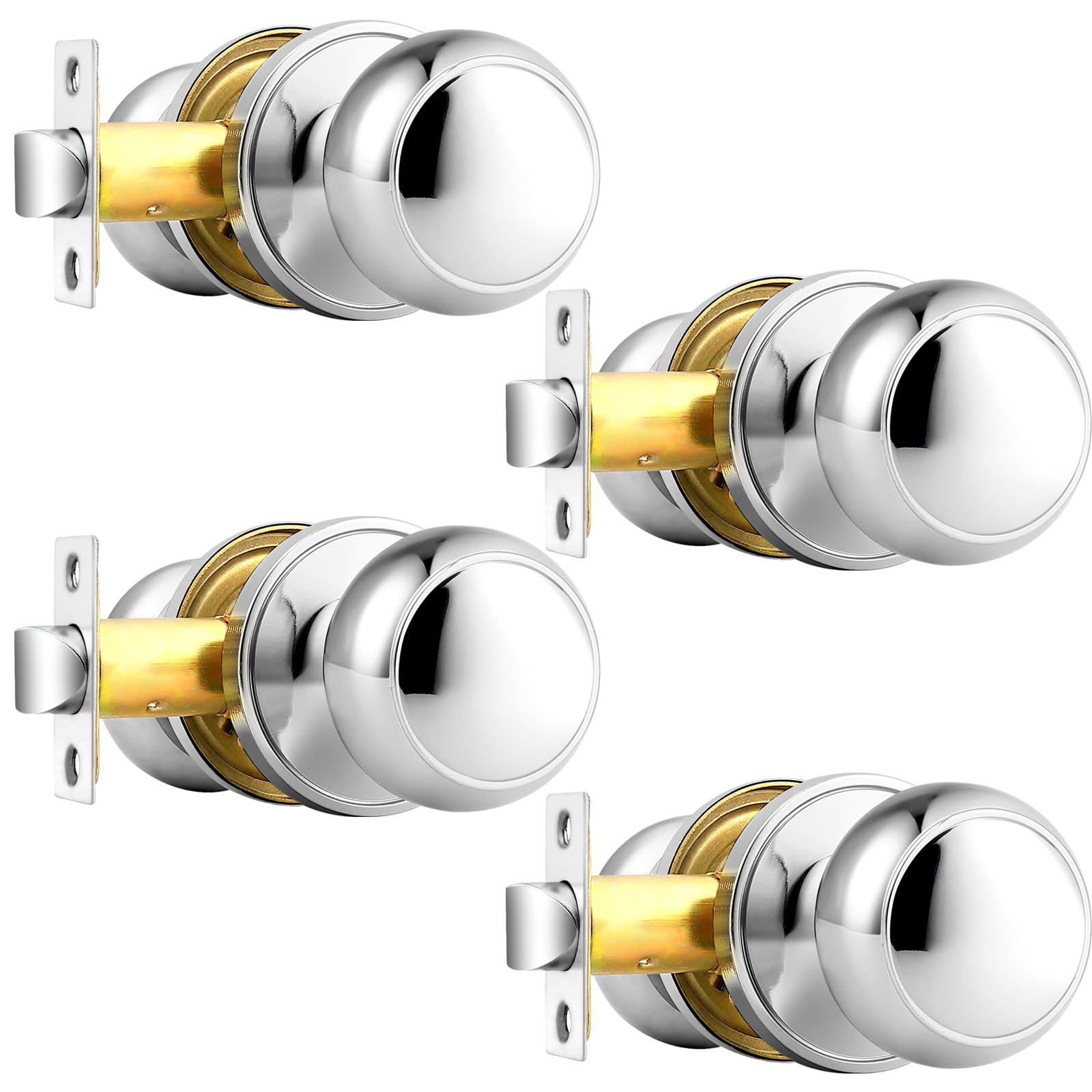 Probrico Gold Dummy Door Knobs - 2 Pack -10