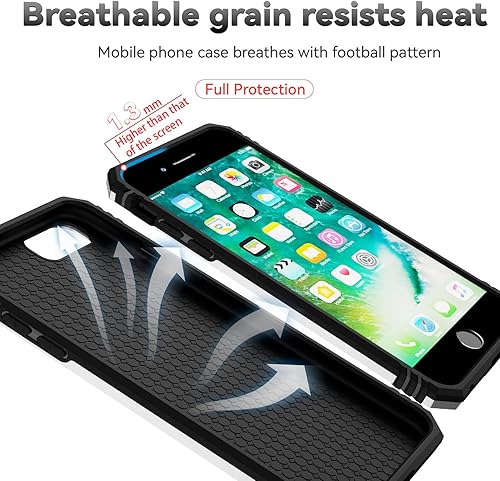 Miniatura 7 de Hitaoyou Funda para iPhone 8 Plus7 Plus, iPhone 8 Plus7 Plus con funda para cámara y soporte, grado militar, a prueba de golpes, resistente, funda