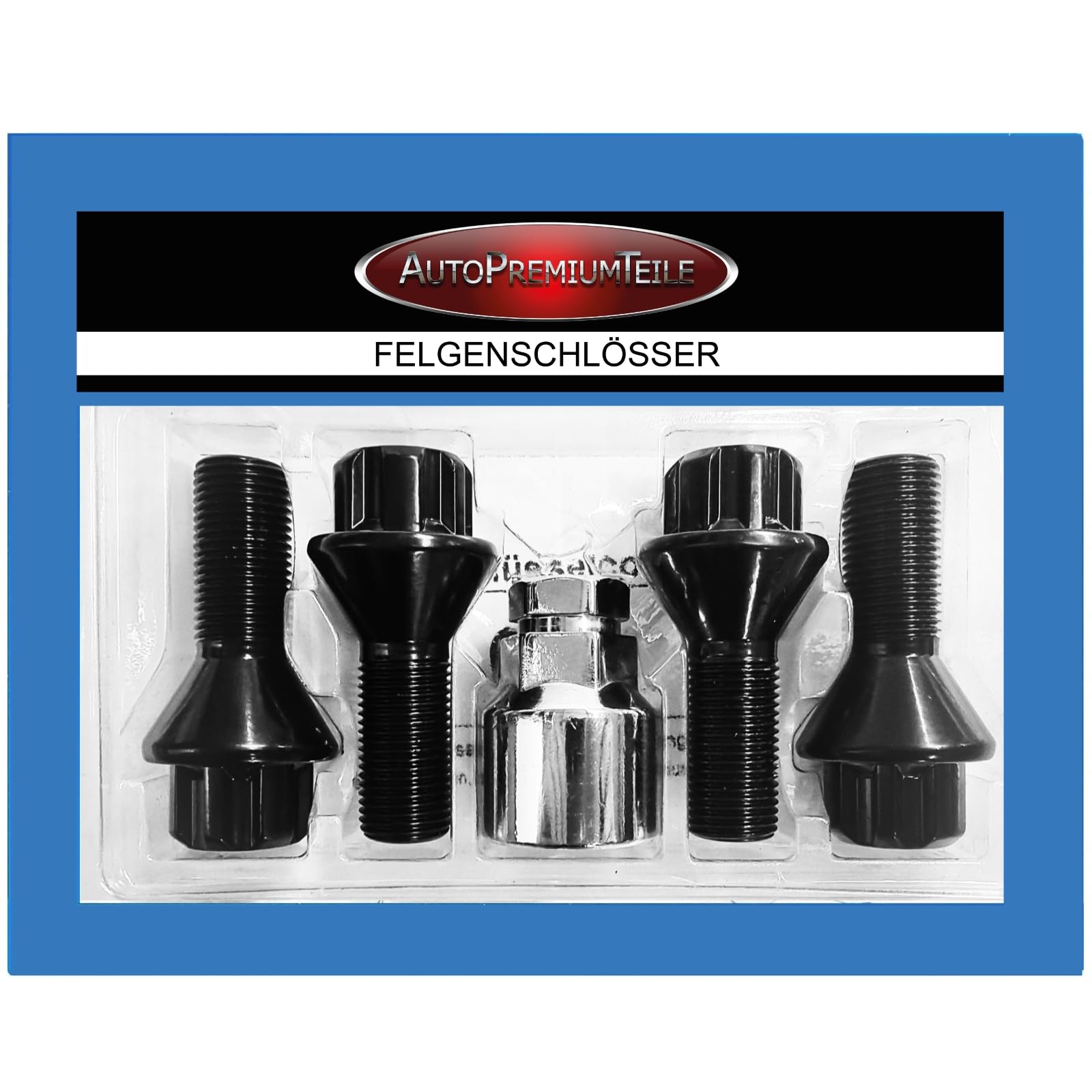 Felgenschloss Felgenschlösser | Radsicherung für Wohnmobil, Transporter, Lieferwagen | kompatibel mit Citroen Jumper Fiat Ducato Opel Movano Peugeot Boxer | Schwarz (M16x1,5x33mm Kegelbund 60°)