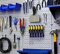 Vista 7 de Wall Control 30-P-3232G Paquete de tablero perforado de metal gris