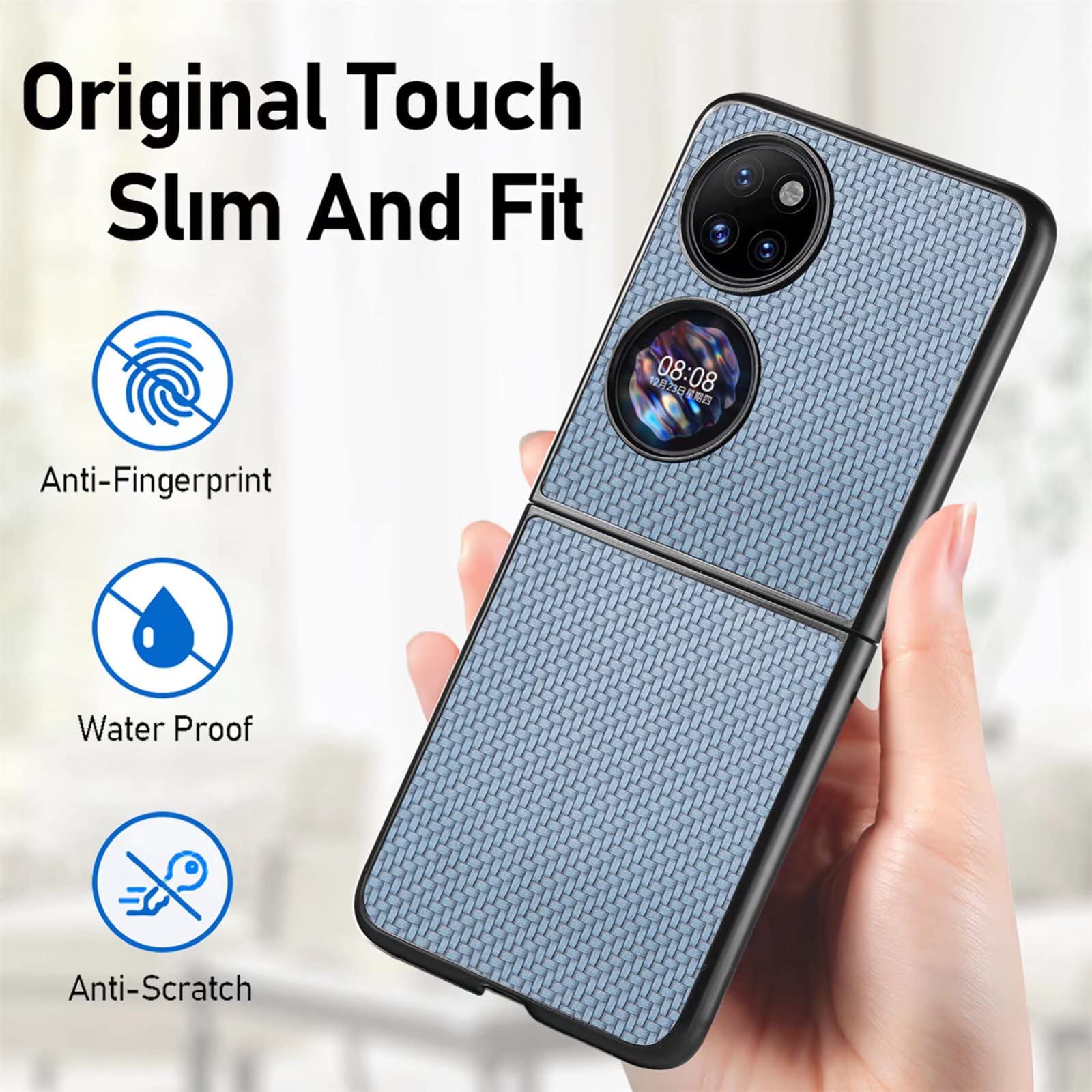 Custodia Huawei P50 Pocket, PC Rigido Leggero, Custodia AntiGraffio per