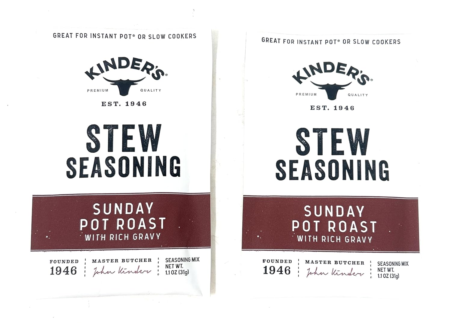 Kinder's Seasoning Mixes 1oz - 2 packets (Bone Broth Gravy Classic Beef)