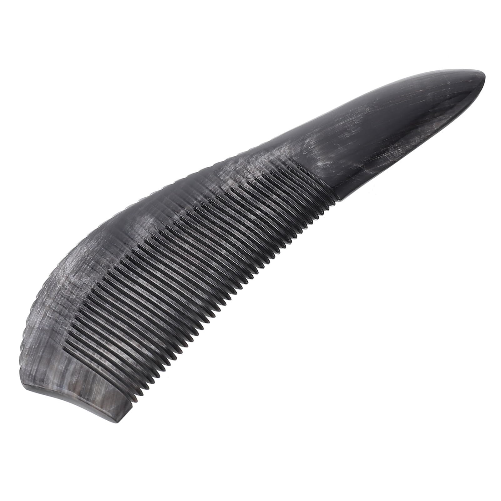 Generic 1pc Black Buffalo Horn Comb Scalp Massager Comb Massager Handheld Anti Static Hair Hairdressing Comb Anti- Static Comb Women Comb Black Water Man Horns Simple