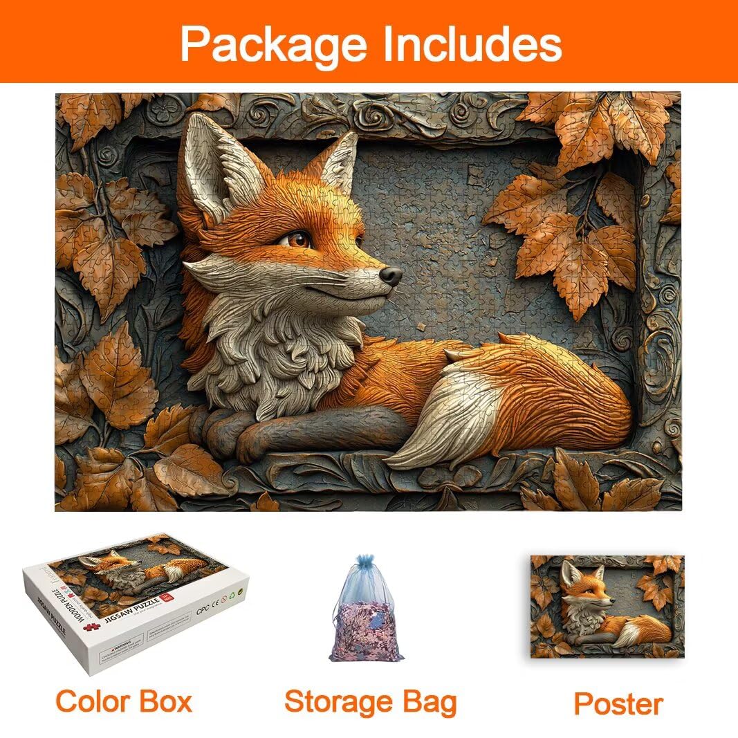 Puzzle Volpe, Puzzle 2000 Pezzi Adulti per Decor, Regalo Donna/Uomo -8992