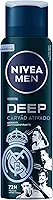 NIVEA MEN Desodorante Antitranspirante Aerossol Masculino Deep Original - Proteção prolongada de 48h, fórmula com carvão ativado, combate impurezas, antibacteriano, perfume prolongado