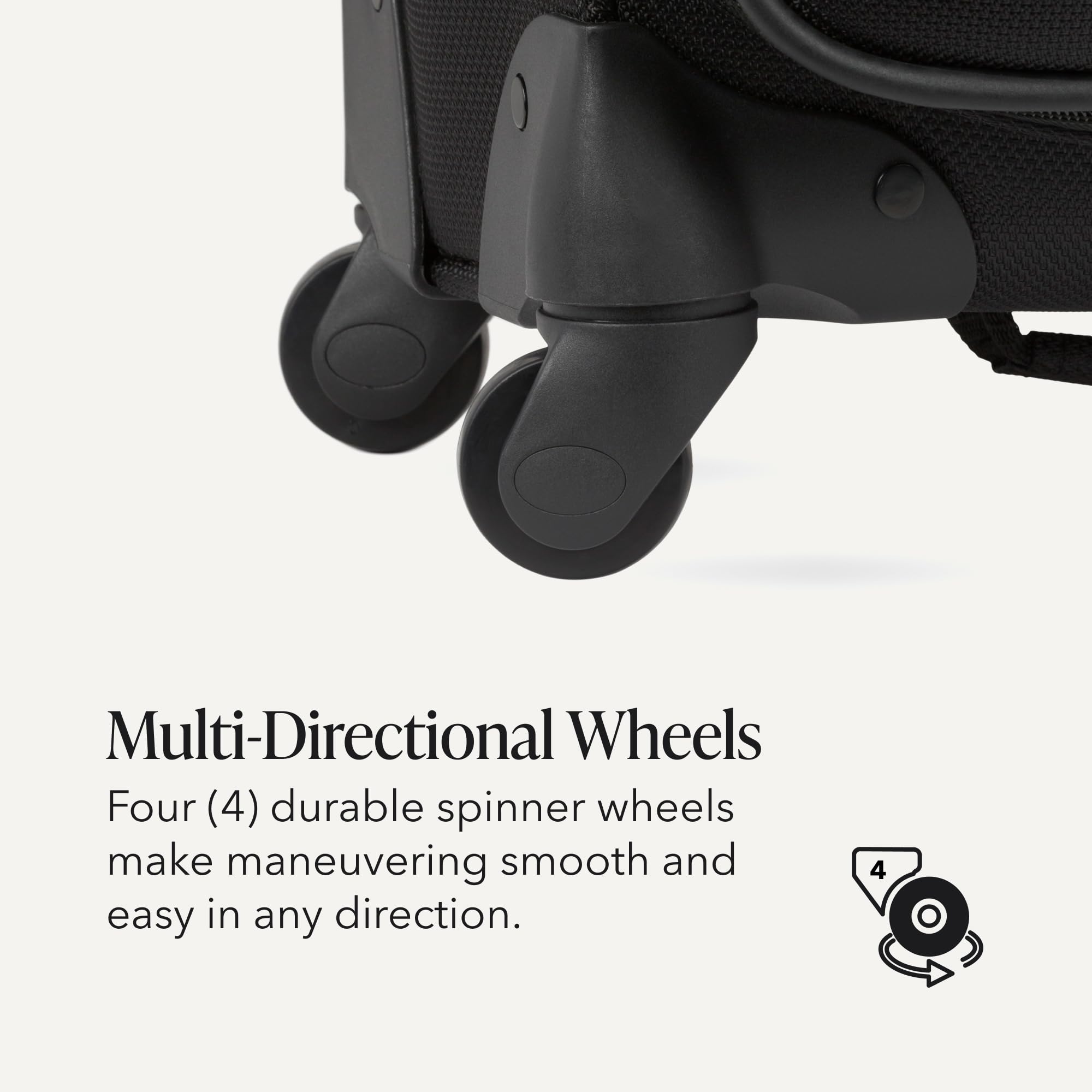 SWISSGEAR Sion Softside Expandable Spinner Luggage Durable Lightweight Travel Suitcase, Black, 2-Piece Set (Carry-On/Large) view 7