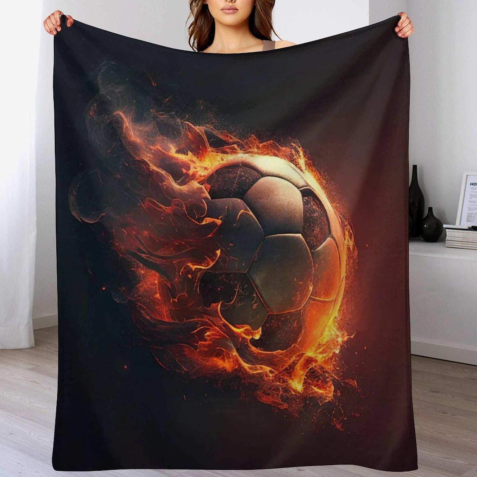 Couverture football flannel, le cadeau idéal pour lit et canapé