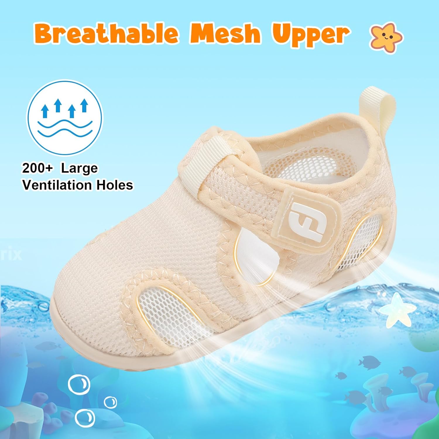 JOINFREE Baby Water Shoes Boys Girls Sandals Toddler Barefoot Beach Swim Shoes Baby Lightweight Summers Shoes Little Kids Quick-Dry Auqa Socks for Pool River - Image 3