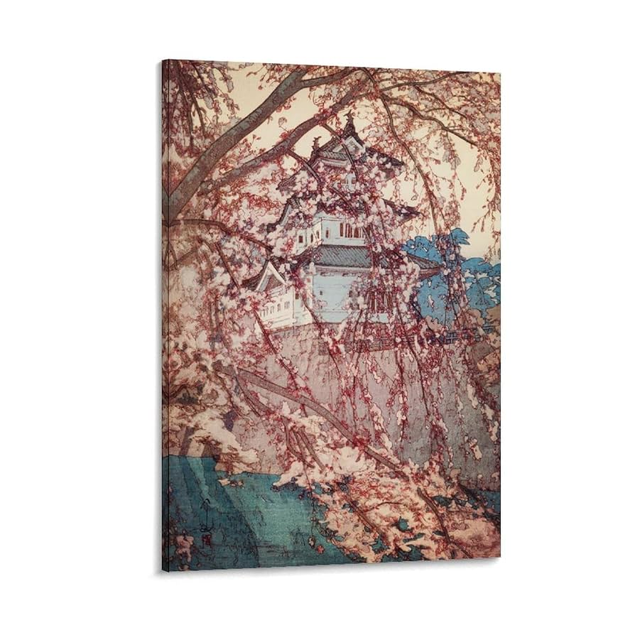 吉田博、【弘前城】、希少な額装用画集より、美品、新品額装付 Amazon.co.jp: 吉田博よしだ ひろし浮世絵『弘前城』 偉大な画家