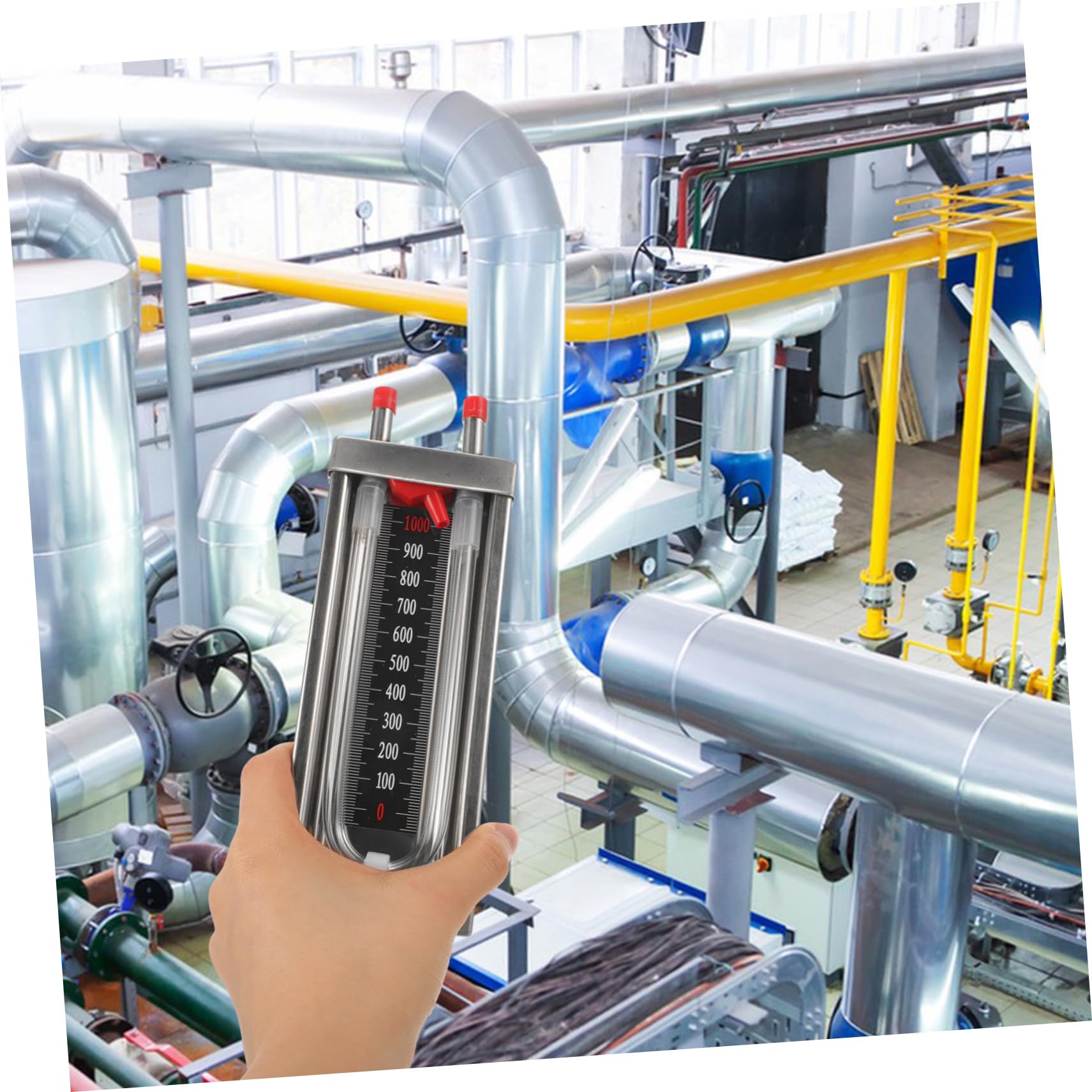 SOLUSTRE 5piezas Manómetro De Presión Diferencial Inoxidable Medición De Presión Positiva y Negativa Tuberías De Gas Medidor De Columna De Agua Herramienta Precisa y Duradera Para Uso