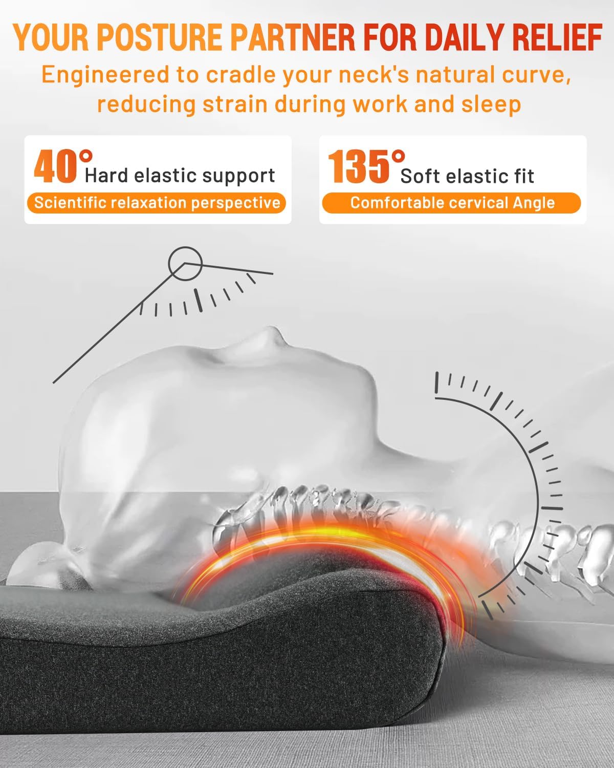 3-in-1 Neck Massager Pillow | Relieves Neck Hump & Shoulder Pain - Heating, Vibration & Airbag Lift for Deep Tissue Comfort (Grey) - Image 4