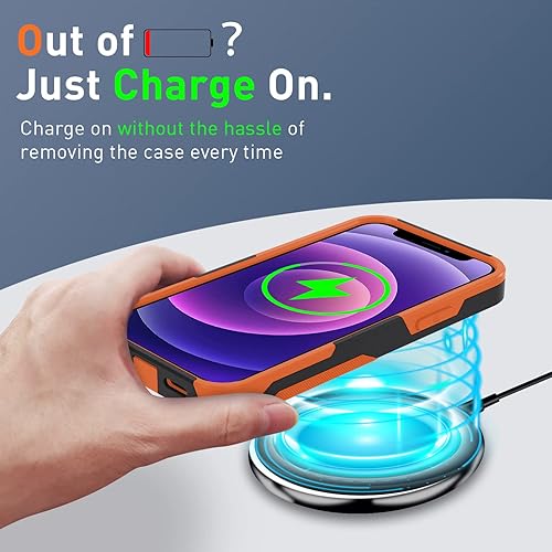 Miniatura 6 de Xmon Funda para iPhone 11, resistente y resistente con clip para cinturón, a prueba de golpes, protector de pantalla de vidrio templado + protector